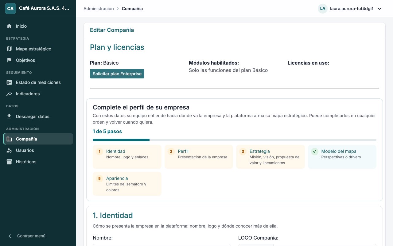 Paso 1: el perfil de la empresa