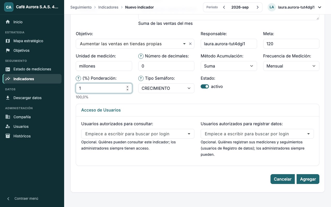 Acceso de usuarios (opcional)