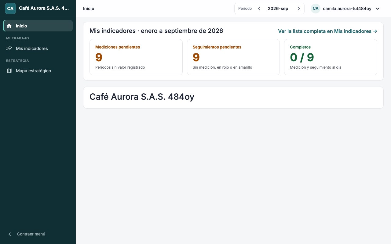Lo pendiente, en Inicio